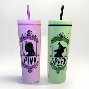 23oz Wicked 9” Tumbler Set Glinda & Elphaba Plastic Set of 2